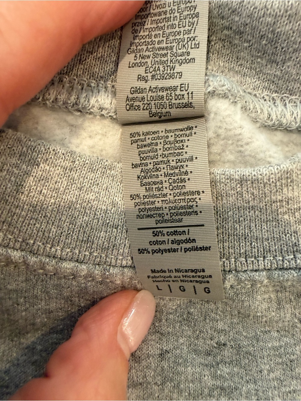 Gildan Grey Sweatshirt with Ghost Cat Embroidery - Picture 7 of 7